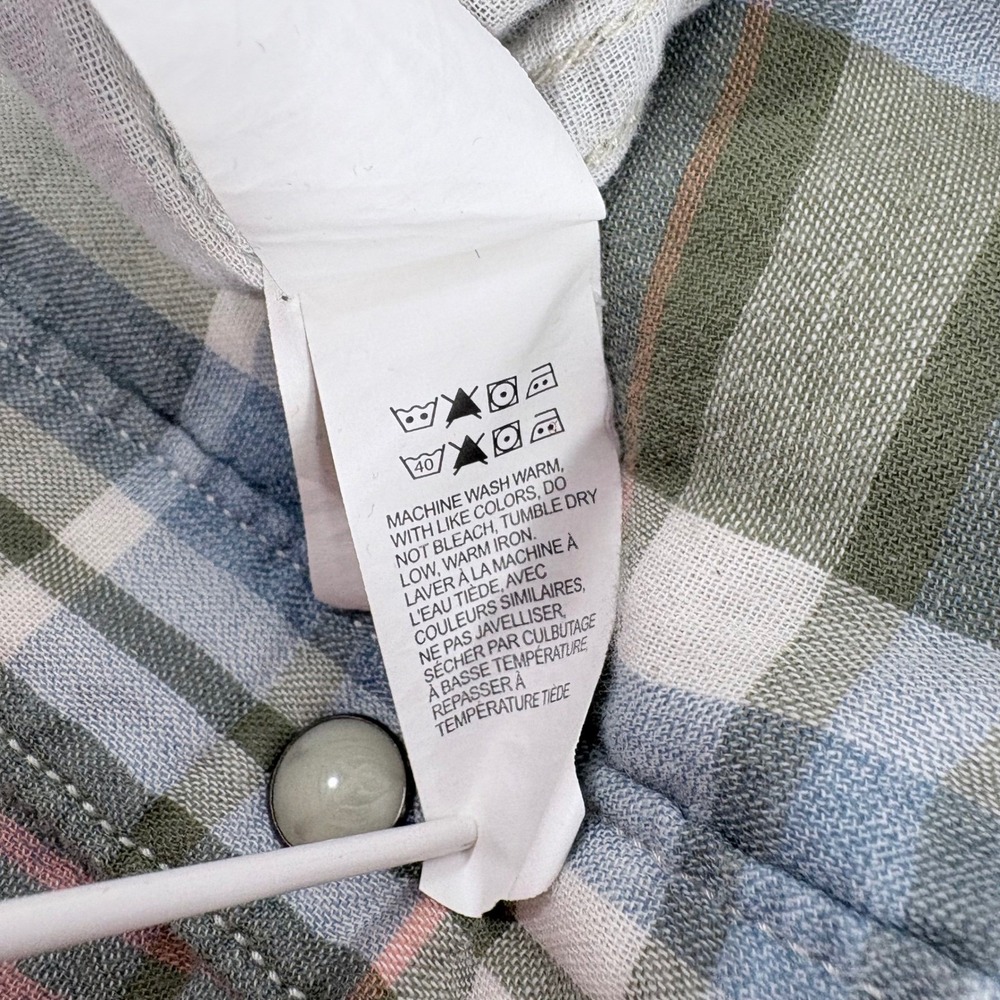 Lucky Brand Plaid Pearl Snap Western Shirt Women's L Lined Cotton Blend Warm - Picture 9 of 10